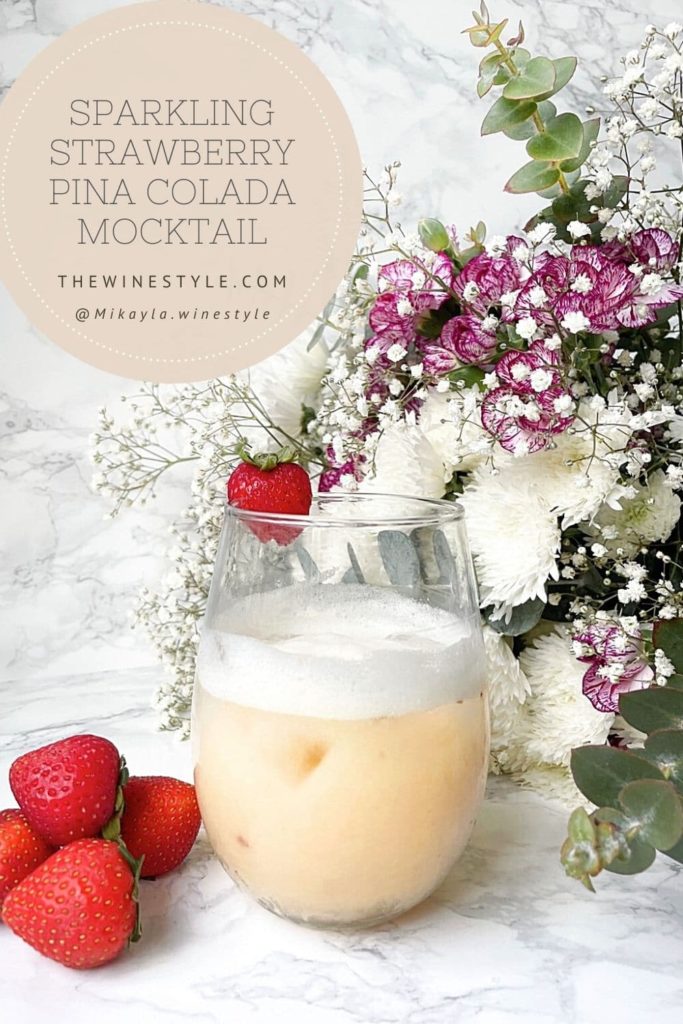 Sparling Strawberry Pina Colada Mocktail