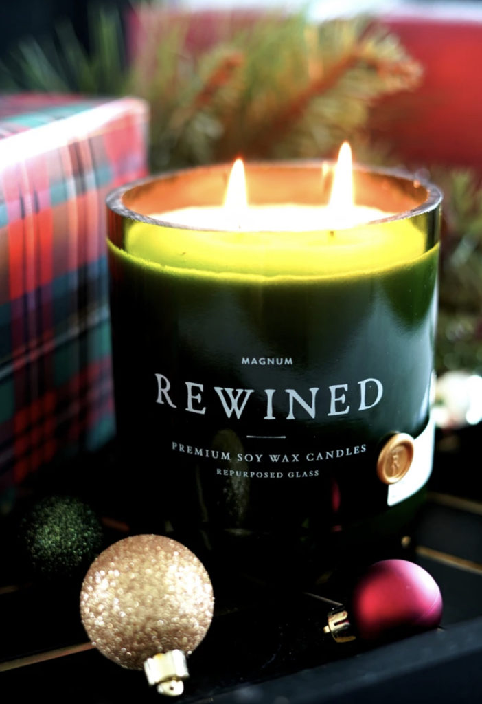 Wine scented candle