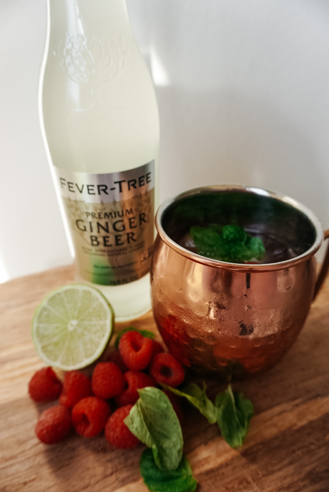 Raspberry Mocktail Mule Ginger Beer