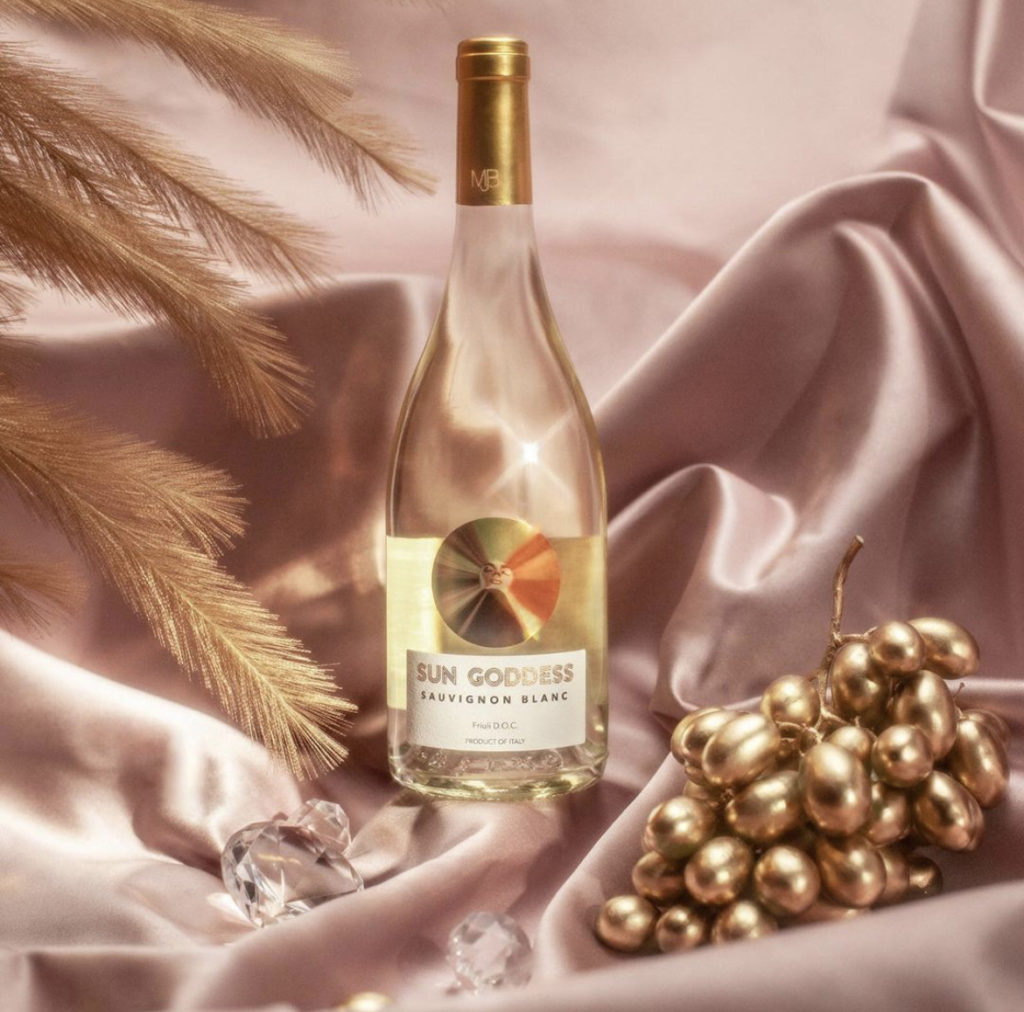 Sun Goddess Sauvignon Blanc Wine bottle, women-owned winery