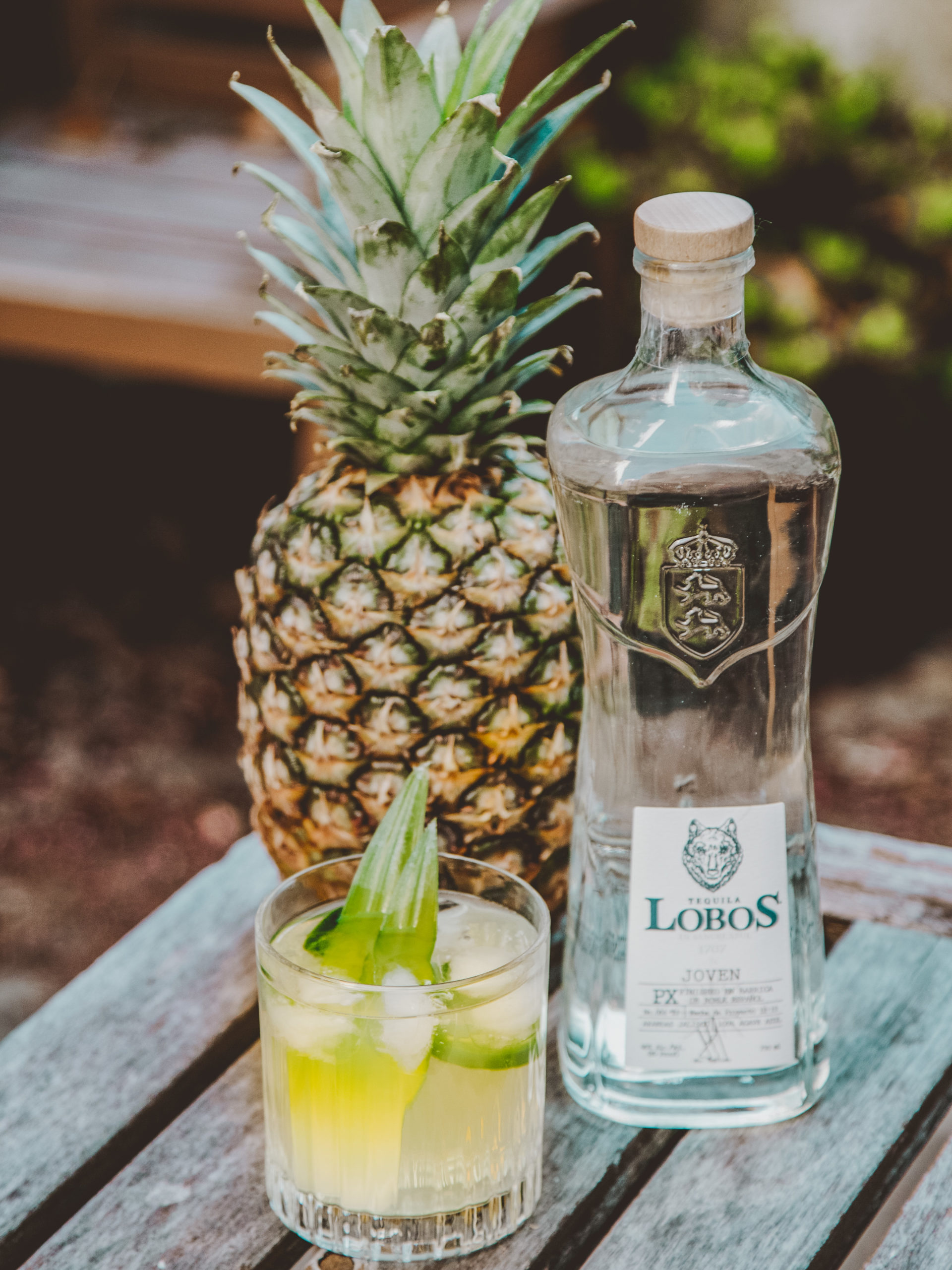 Spicy Pineapple Margarita with Lobos 1707 Tequila